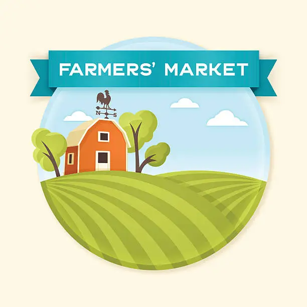Vector illustration of Farmers' Market