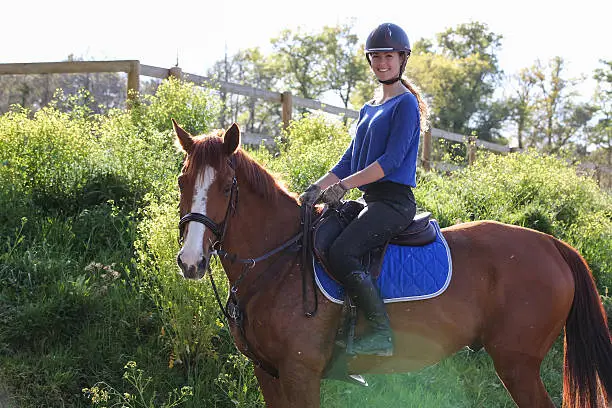 Girl riding her horse, they are bestfriends