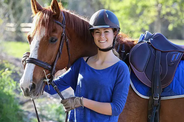 Girl riding her horse, they are bestfriends