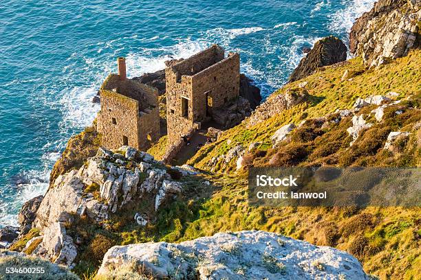 Mines At Botallack Cornwall Stock Photo - Download Image Now - 2015, Botallack Mine, Business Finance and Industry