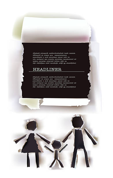 istock Happy parent with baby, Ripped paper collection 534601769