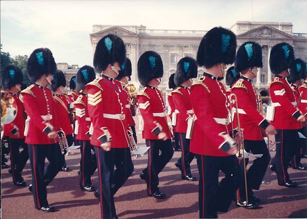 Irish Guards on Parade in London, England stock photo