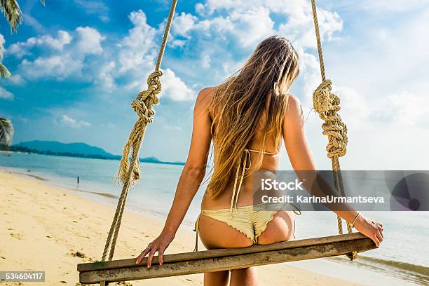 Girl On The Beach Stock Photo - Download Image Now - 2015, Activity, Adult
