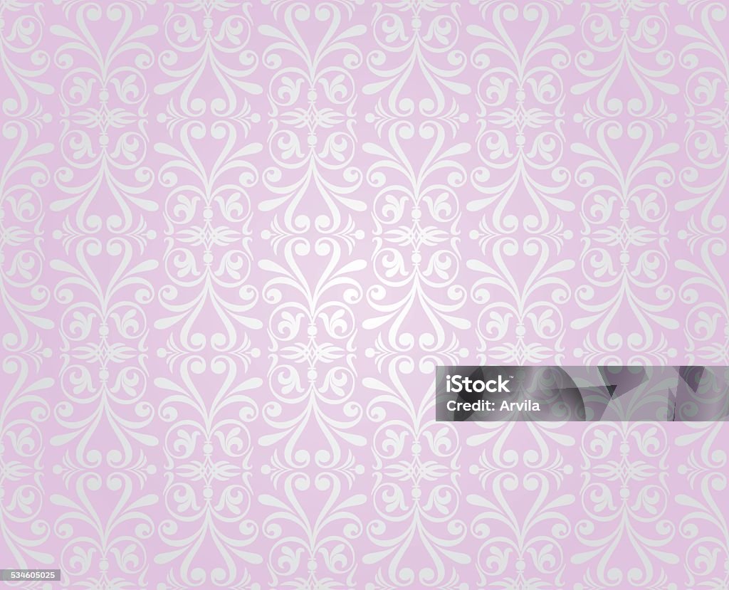Pink Silver Vintage Wallpaper Background Design Stock Illustration -  Download Image Now - 2015, Antique, Arts Culture and Entertainment - iStock