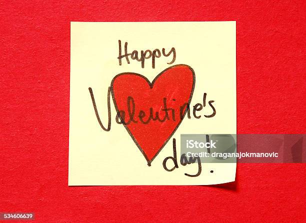 Happy Valentines Day Note Stock Photo - Download Image Now - 2015, Abstract, Alphabet