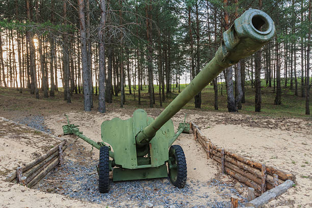 istock Artillery gun in Belarus from World War II 534607879