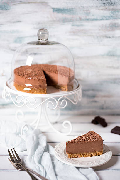 istock Chocolate cheesecake on a cake stand 534607978