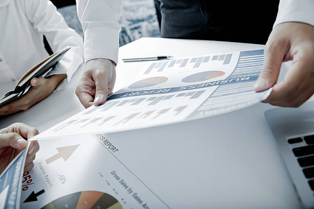 istock Close up of working process at business meeting 534608270
