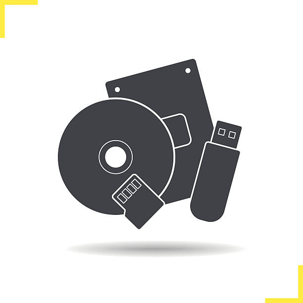 ilustrações, clipart, desenhos animados e ícones de ícone de dispositivos de armazenamento de dados - usb flash drive illustrations