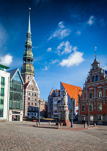 istock Riga Town Hall Square and St. Peter's Church 534609387