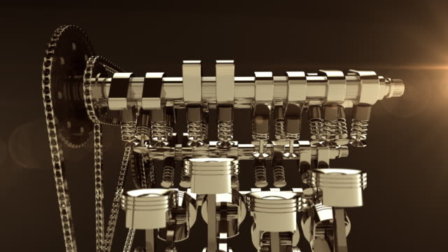 Working V8 Engine 3D Animation