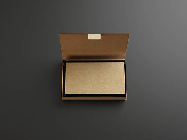 istock Cardboarding business cards in the craft box 534634247
