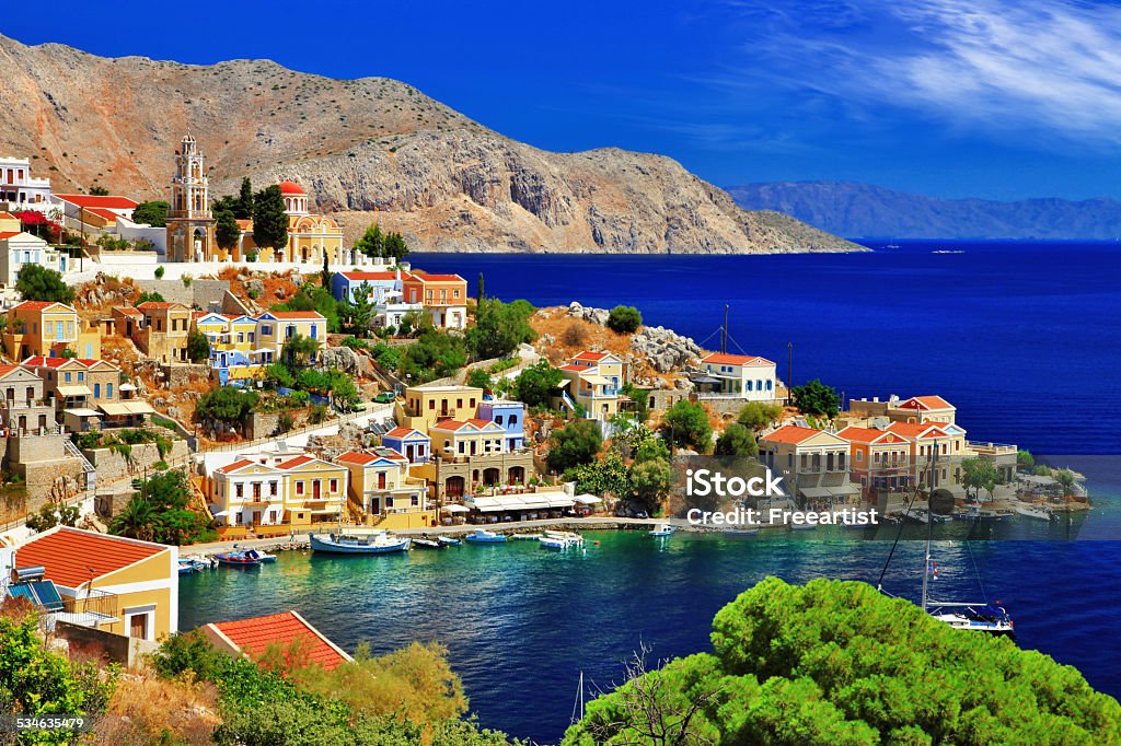 Wonderful Symi, Dodecanese,Greece View of Symi island, Symi Stock Photo