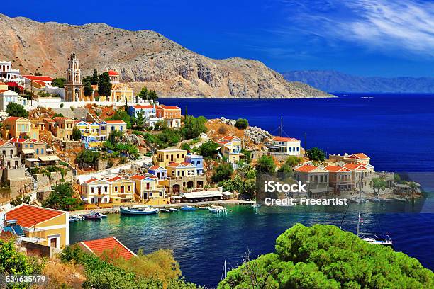 Wonderful Symi Dodecanesegreece Stock Photo - Download Image Now - Symi, Greece, Aegean Sea