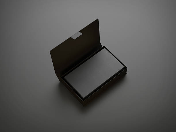 istock Black business card in the box 534636007