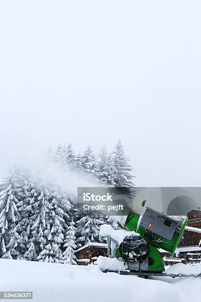 Snow Machine In Wagrain Skiamade Ski Resort Stock Photo - Download Image Now - Snow Machine, 2015, Austria