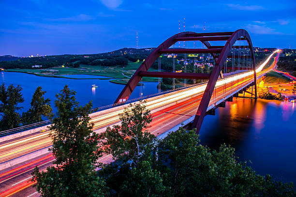 Loop 360 Pennybacker Long Exposure Lots of Car Light Streeks