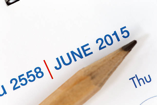 istock The tip of a pencil point to the year text. 534637927