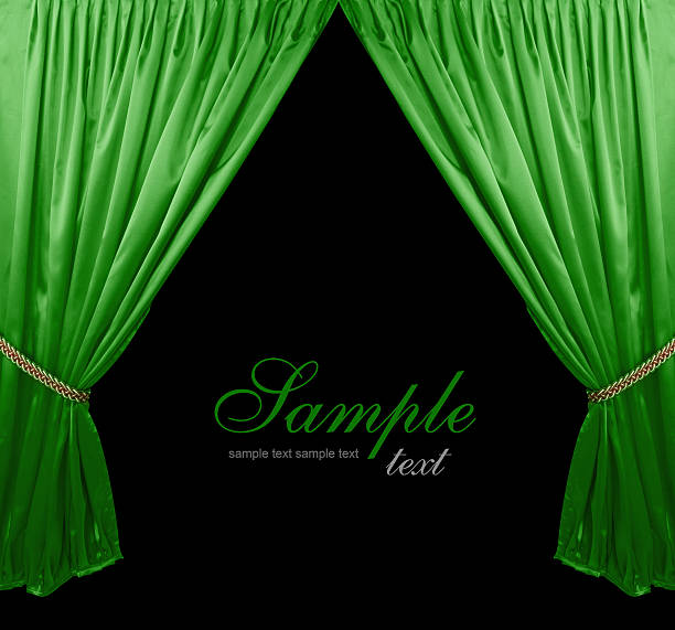 Green theater curtain background