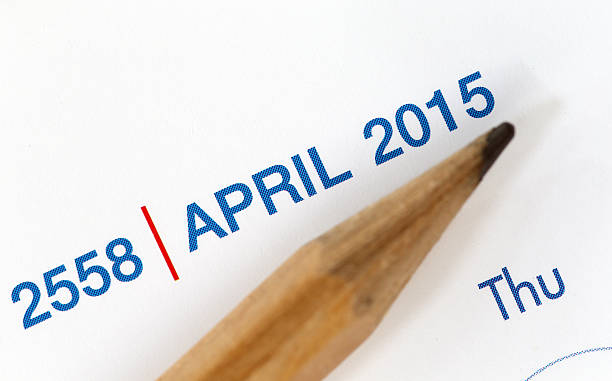 istock The tip of a pencil point to the year text. 534638579