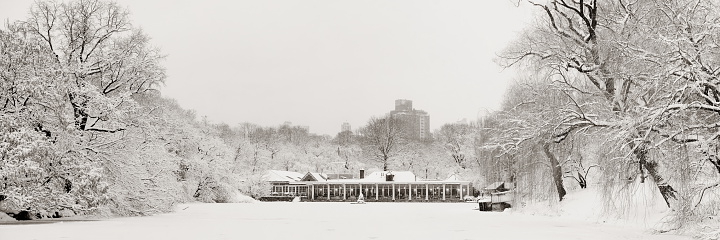 Central Park panorama winter in midtown Manhattan New York City