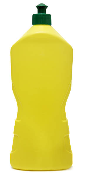 istock cleaning equipment .colored plastic bottles with Detergent isolated on white 534639941