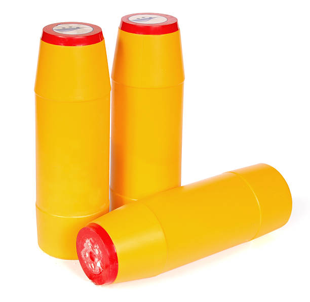 istock cleaning equipment .colored plastic bottles with Detergent isolated on white 534640045