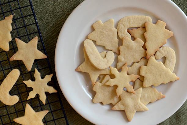 Christmas Cutout Sugar Cookies stock photo