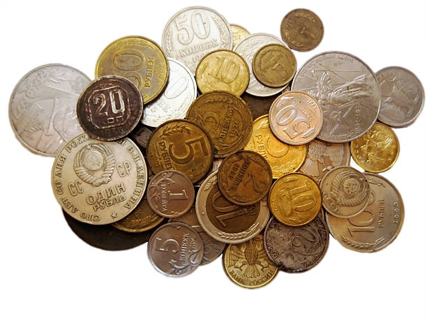 istock Old russian coins of different times 534642055