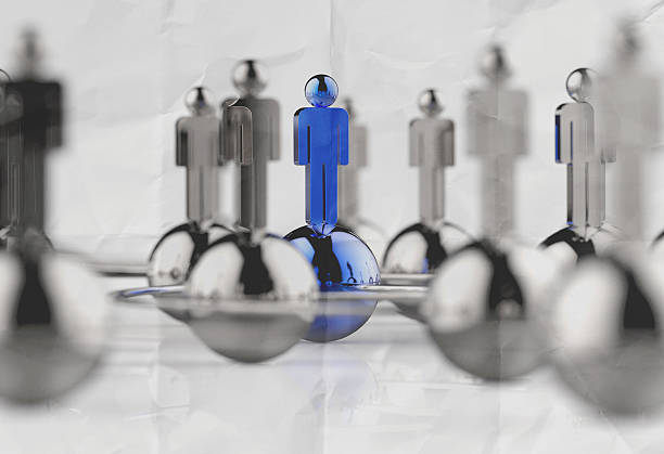 istock 3d  human social network and leadership on crumpled paper backgr 534643191