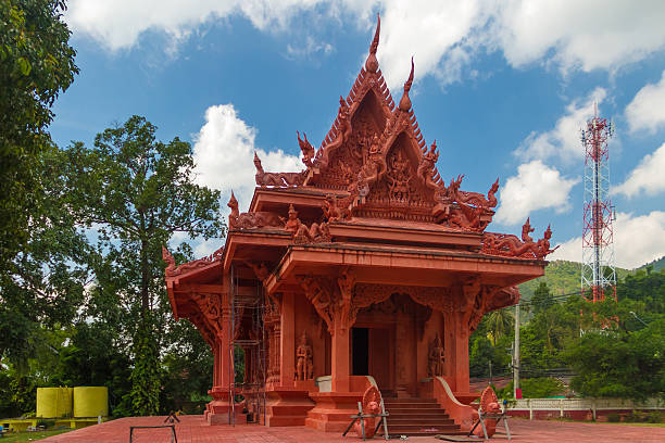 Pattern of Thai style molding art at temple.