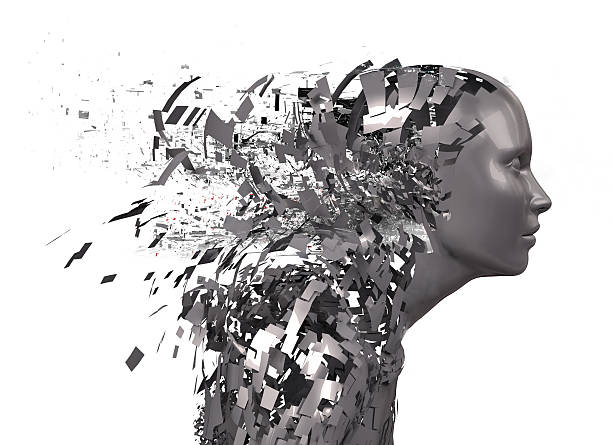istock abstract character shattered into pieces; isolated on white 534644133