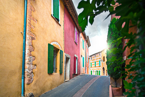 Colorful village of Rossillon, Provence-Alpes-Cote d'Azur, France.