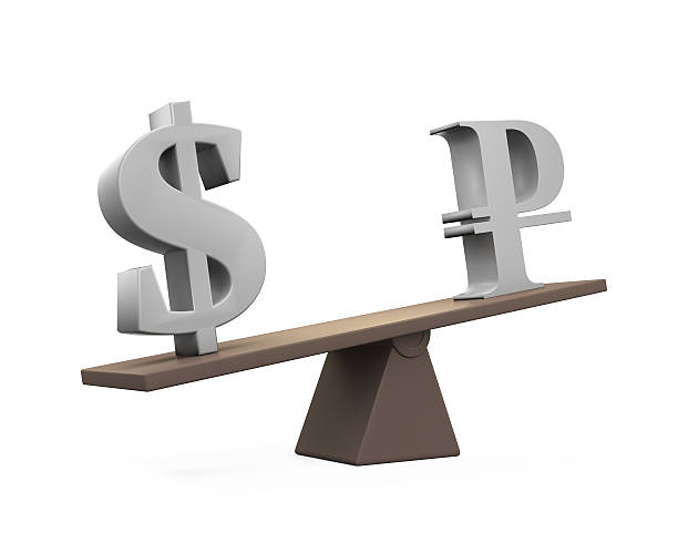 istock Dollar and Ruble on Seesaw 534662253