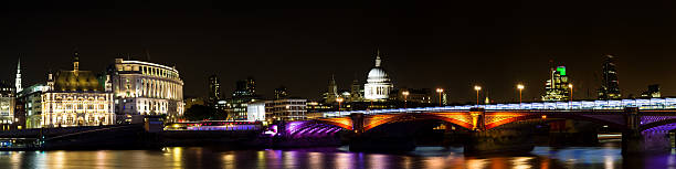 istock Panorama of the blackfirars bridge at night 534667909