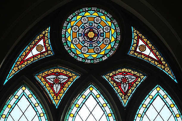 istock Stained glass window in the Riga Cathedral, Latvia. 534667957