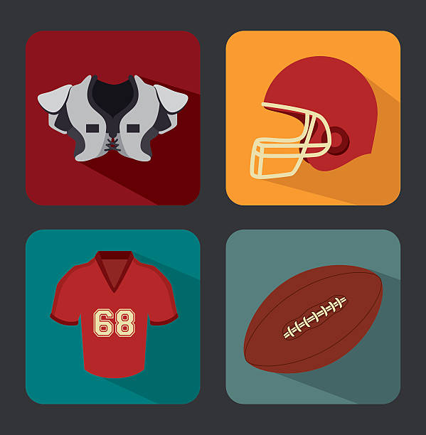 ilustrações, clipart, desenhos animados e ícones de esportes de design, ilustração vetorial. - football helmet helmet american football sports helmet