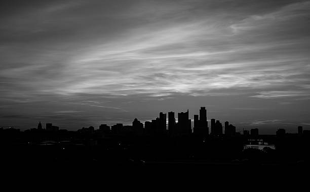 istock Black and white Austin Skyline Silhouette Cityscape 534670773