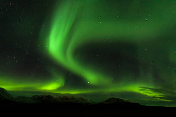 북극광 북극광 도입하였습니다 - aurora borealis iceland astronomy tranquil scene 뉴스 사진 이미지