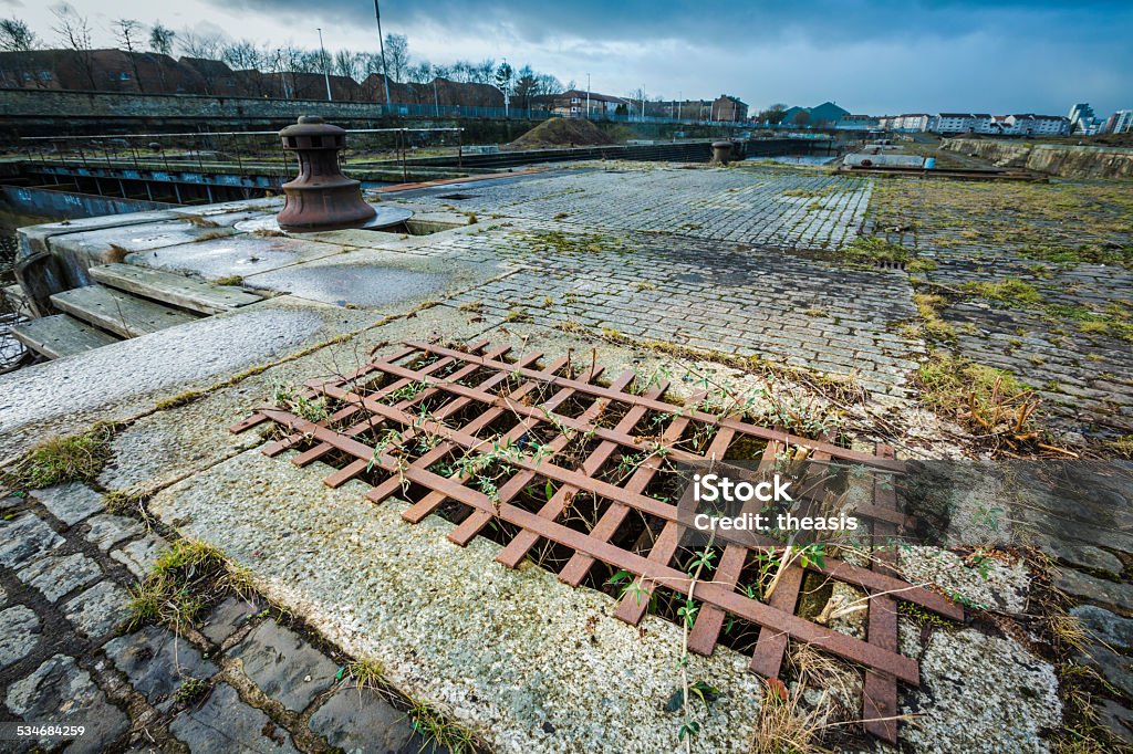 Govan Graving Dock, Glasgow Remains of the Victorian dry docks on the River Clyde at Govan in Glasgow. 2015 Stock Photo