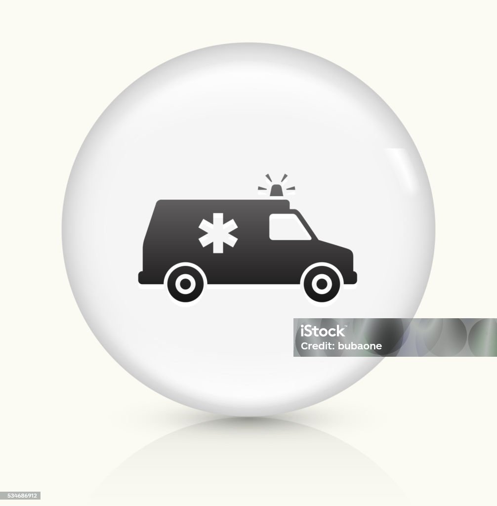 Ambulance Icon On White Round Vector Button Stock Illustration - Download  Image Now - Accidents and Disasters, Ambulance, Assistance - iStock