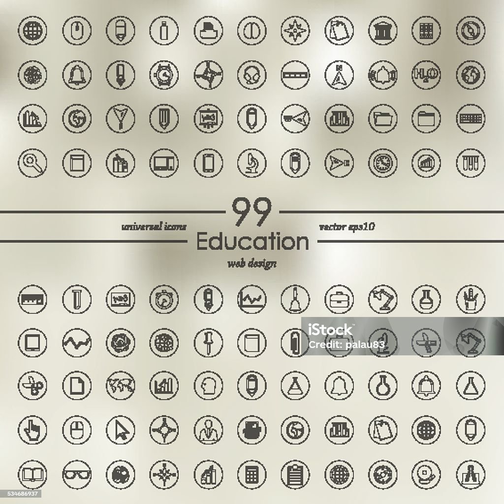 Set of education icons Abstract stock vector