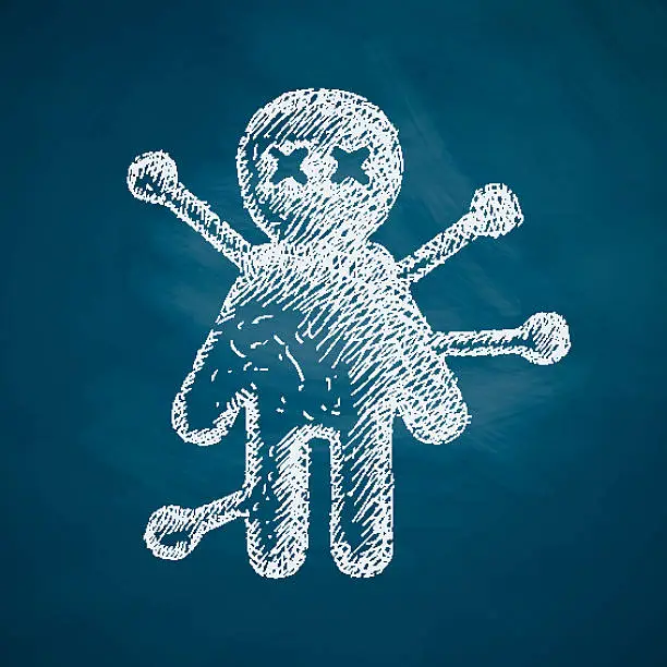 Vector illustration of voodoo Doll icon