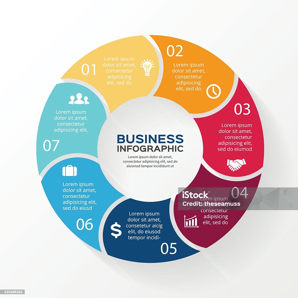 Kreis Infografik. Diagramm, Diagramm, Präsentation. - Lizenzfrei 2015 Vektorgrafik