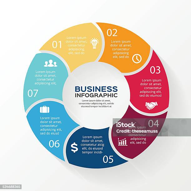 Kreis Infografik Diagramm Diagramm Präsentation Stock Vektor Art und mehr Bilder von 2015