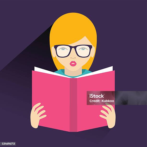 Boy Reading A Book Flat Vector Stock Illustration - Download Image Now - 2015, Activity, Adult