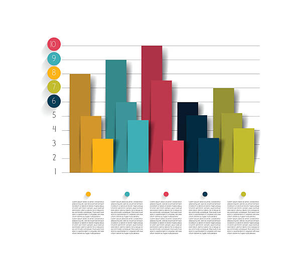 illustrazioni stock, clip art, cartoni animati e icone di tendenza di esempio di business flat design grafico.   infografica grafico. - level rod