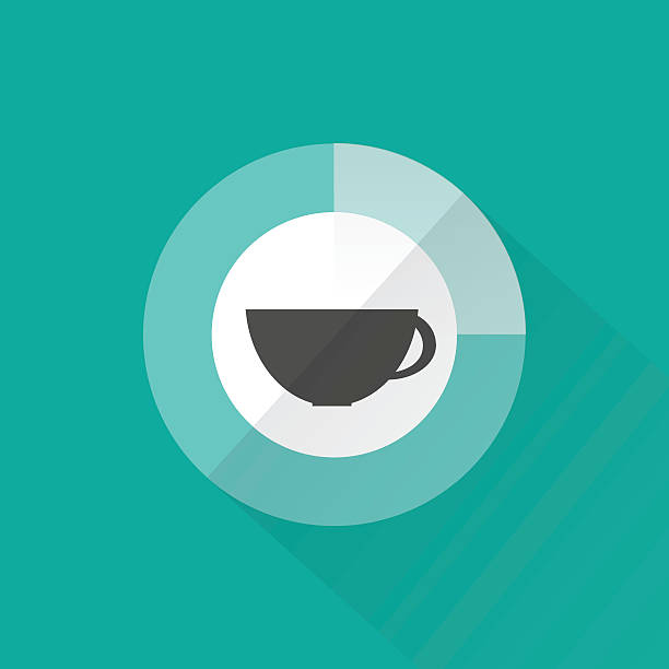 コーヒータイム、フラットデザイン - coffee coffee bean espresso cup点のイラスト素材／クリップアート素材��／マンガ素材／アイコン素材