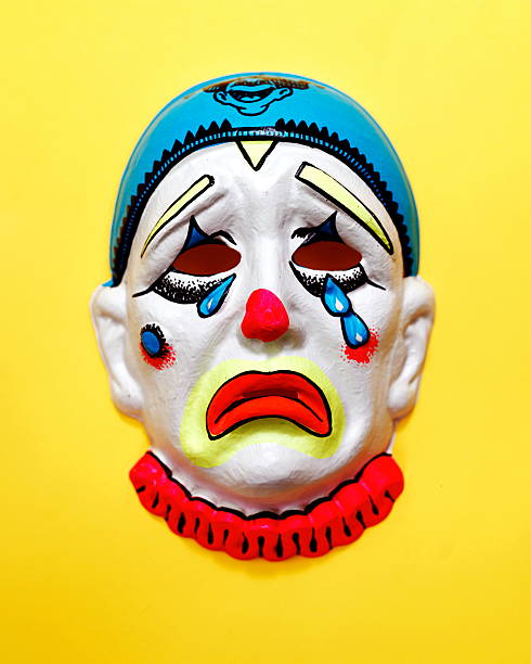 Mask of a Sad Clown stock photo