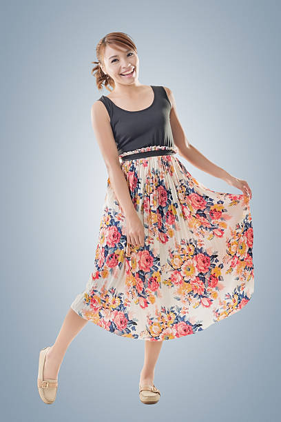 istock Attractive Asian woman with maxi dresses 534698419